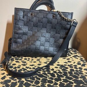 Elegant Black Steve Madden Checkered Women's Bag